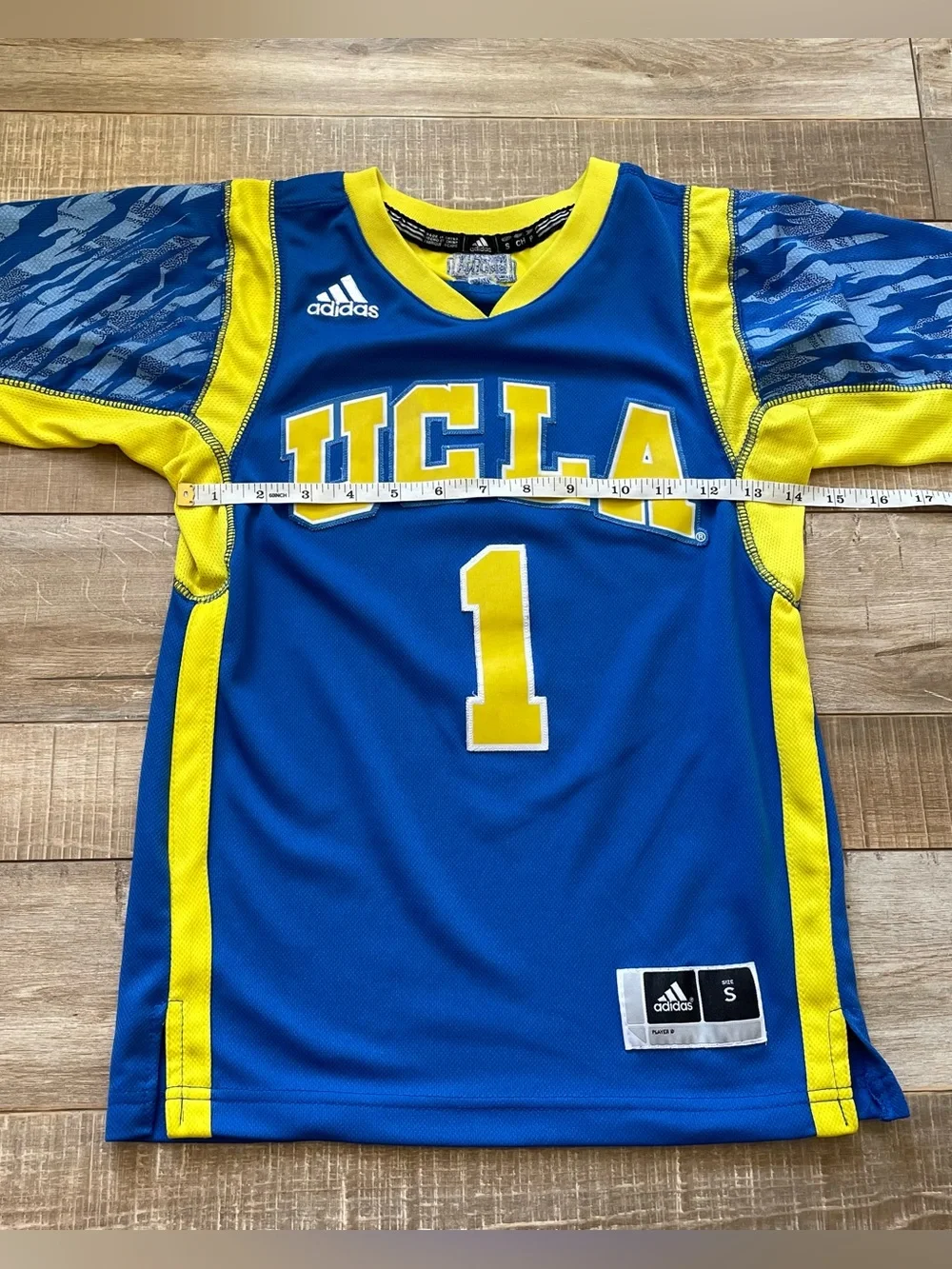Adidas UCLA Bruins #1 Football Jersey Youth Small Blue Gold NCAA Mighty Bruins
